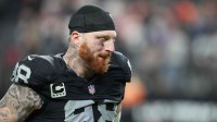 Las Vegas Raiders defensive end Maxx Crosby (98) leaves the field following a game against the Denver Broncos at Allegiant Stadium