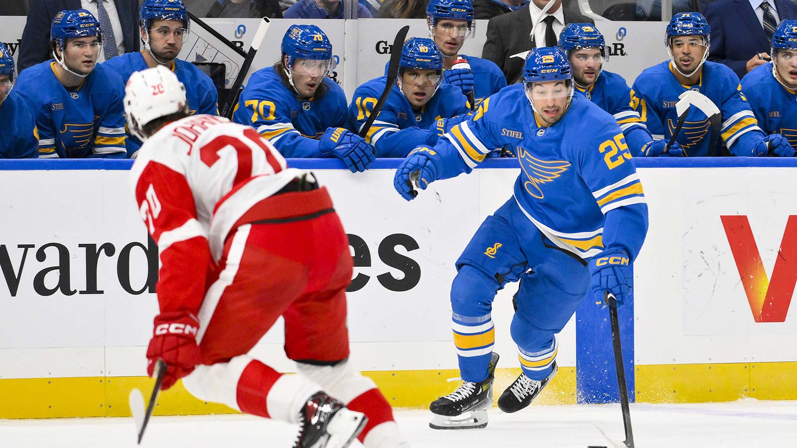 Red Wings’ perfect trade offer for Blues’ Jordan Kyrou