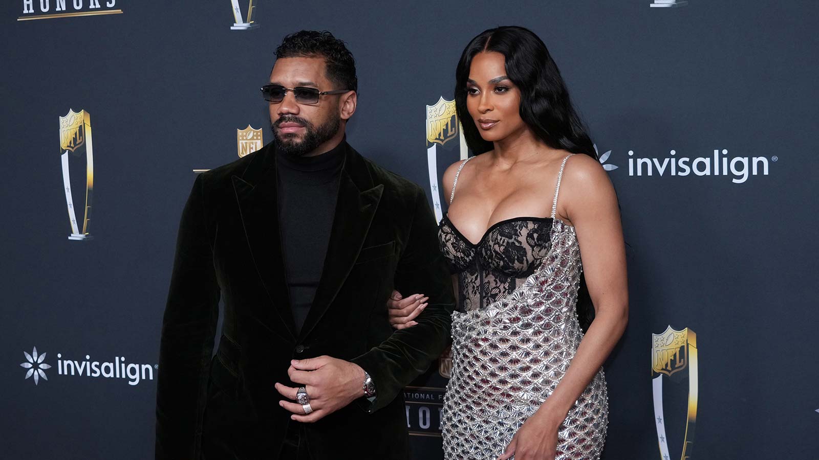 Russell Wilson, Ciara grab attention in Seahawks-Patriots Super Bowl LX