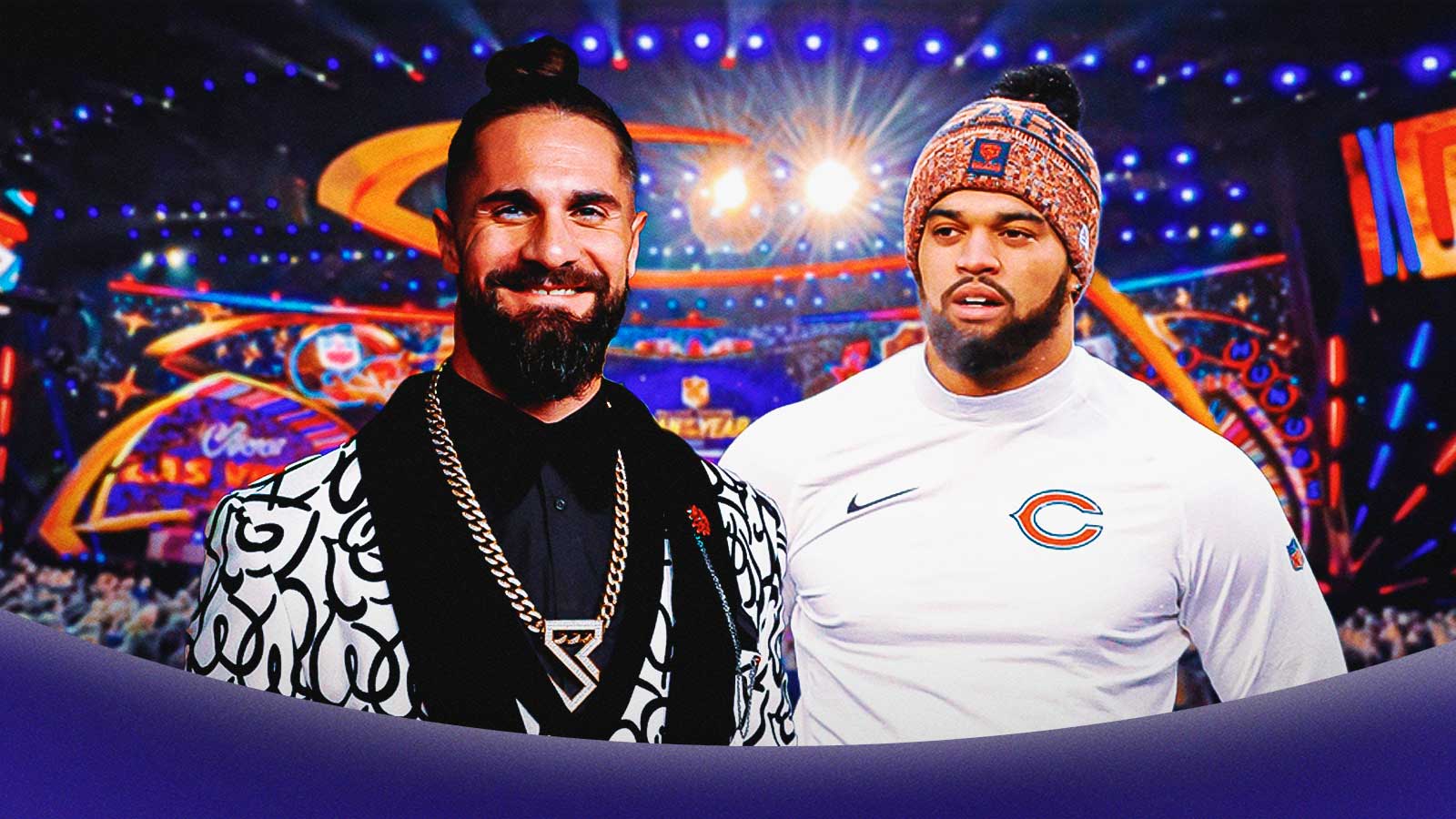 Bears superfan Seth Rollins presents ‘Iceman’ Caleb Williams award at NFL Honors