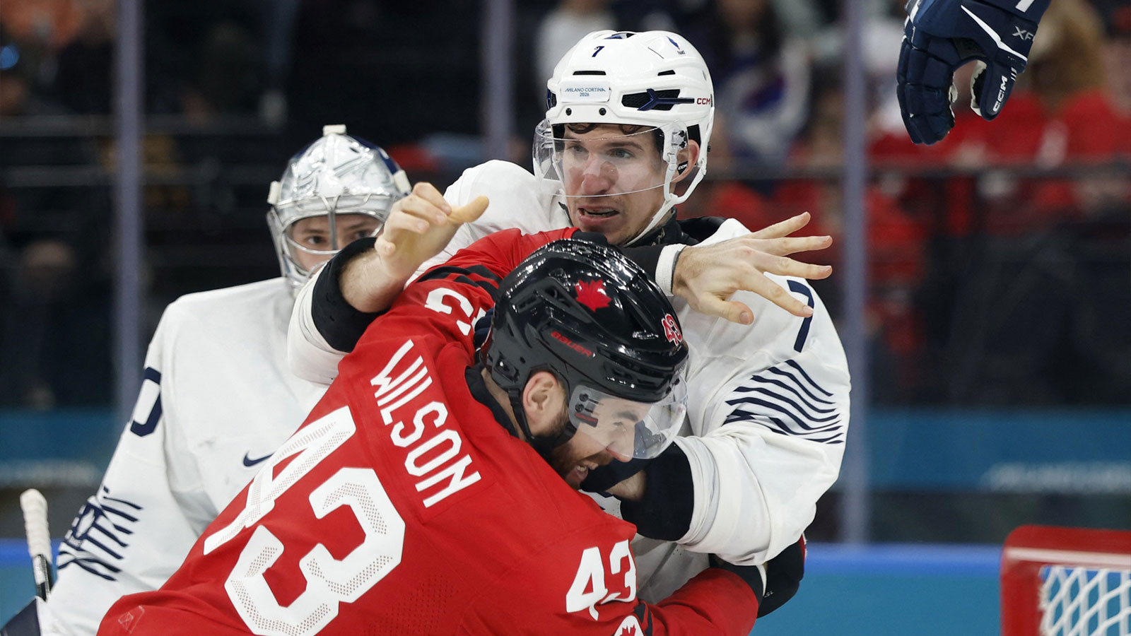 Canada’s Tom Wilson tossed from France massacre at Olympics after getting revenge for Nathan MacKinnon
