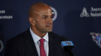 New Tennessee Titans coach Robert Saleh speaks to the media at Ascension Saint Thomas Sports Park in Nashville, Tenn., Thursday, Jan. 29, 2026.