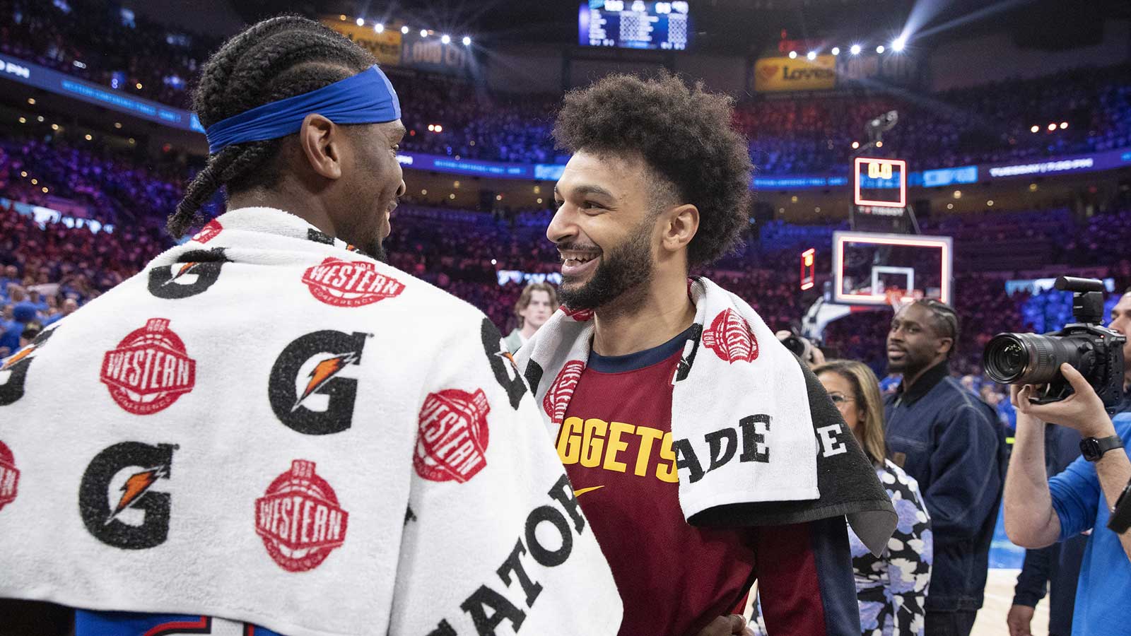 Thunder’s Shai Gilgeous-Alexander celebrates Jamal Murray for finally being named an All-Star