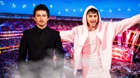 Two pictures of Timothée Chalamet Background - WWE WrestleMania