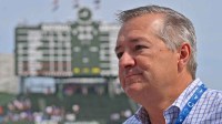 USA; Executive Chairman of the Chicago Cubs Tom Ricketts is seen prior to a game against the Tampa Bay Rays at Wrigley Field