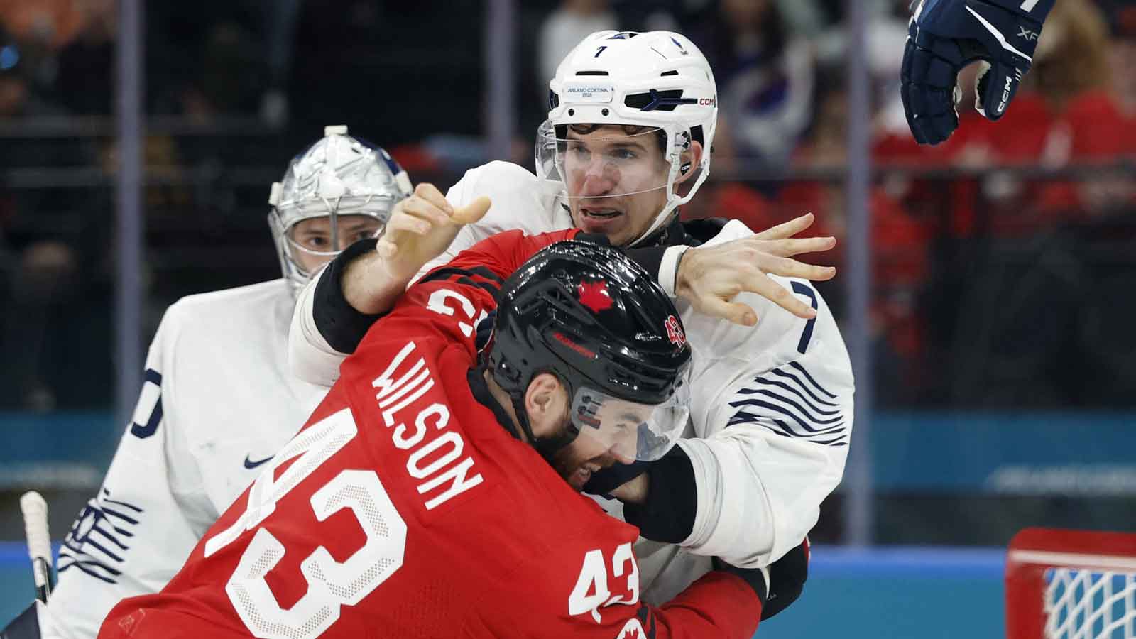 Nathan MacKinnon reacts to Tom Wilson’s Olympic fighting support after nasty hit