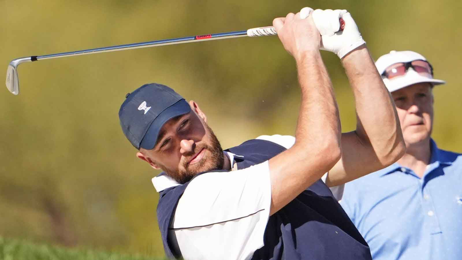 Chiefs’ Travis Kelce shows off offseason golfing prowess in Arizona pro-am