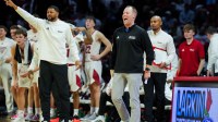 Miami (OH) RedHawks head coach Travis Steele works the sideline against the Ohio Bobcats in the second half at Millett Hall.
