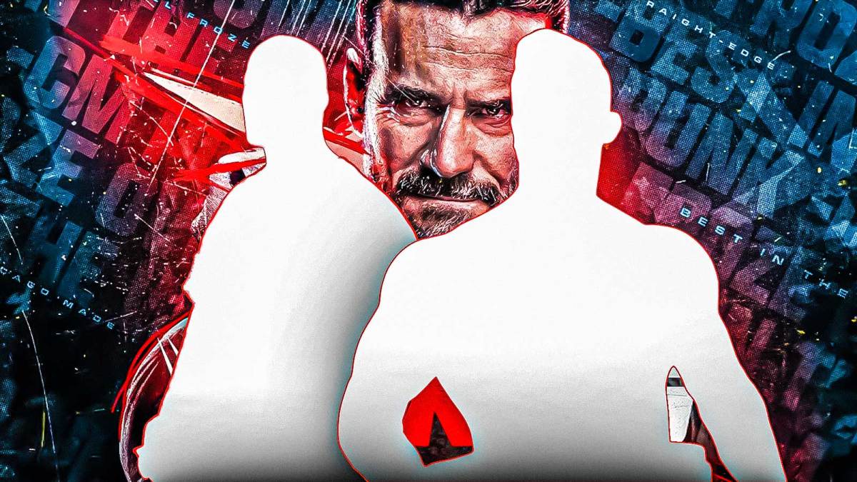 Silhouettes of Nick Aldis and Adam Pearce, WWE 2K26 logo in the background