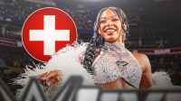 WWE star Bianca Belair, who got surgery to repair a finger injury.