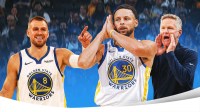 Warriors' Stephen Curry, Kristaps Porzingis, Steve Kerr