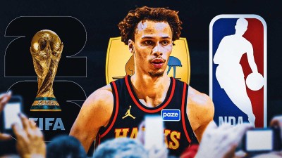 Atlanta Hawks Dyson Daniels, 2026 FIFA World Cup logo, Australia National Team logo, NBA Playoffs logo