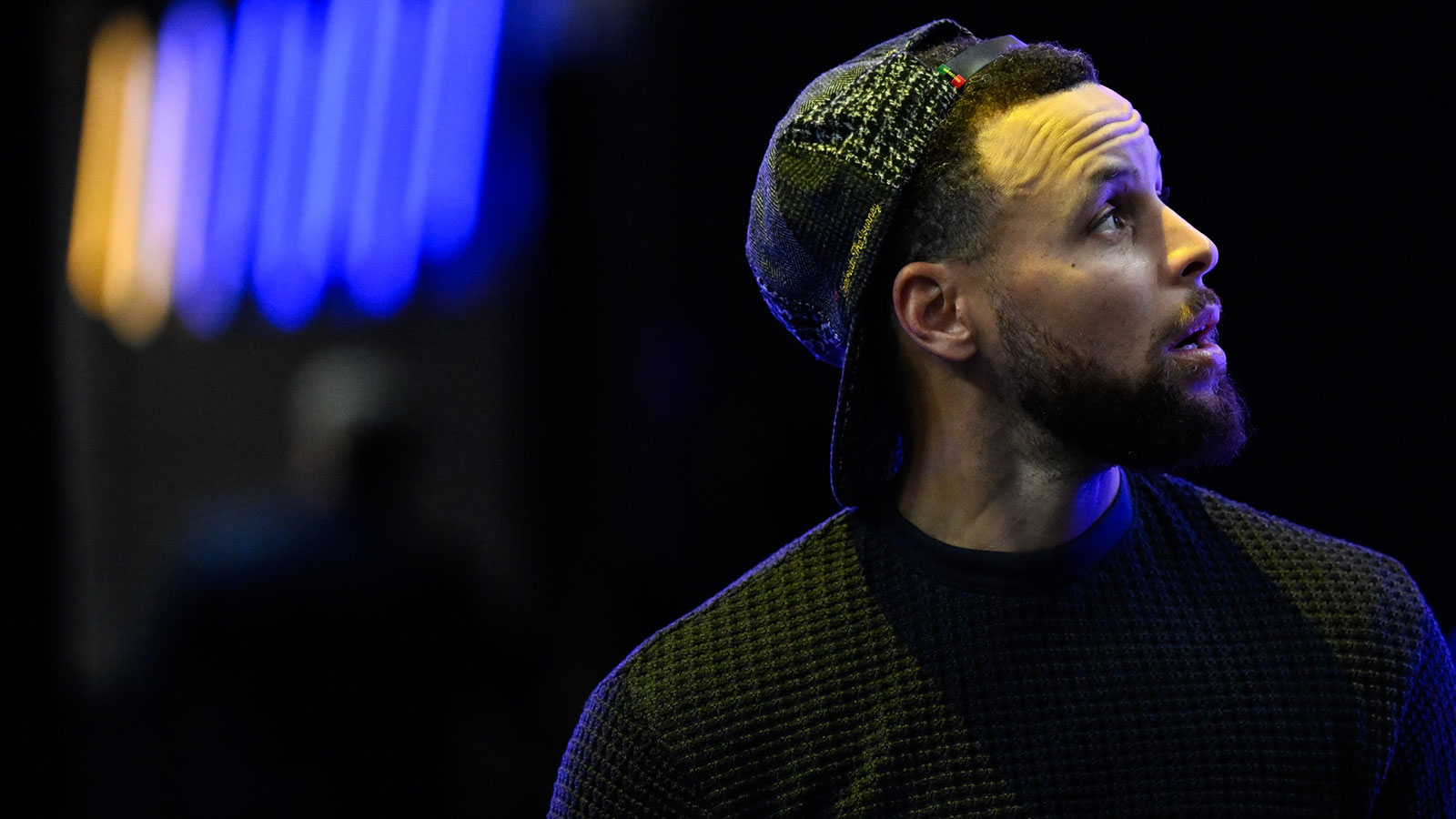 Golden State Warriors guard Stephen Curry (30) takes the court before the game against the San Antonio Spurs at Chase Center.
