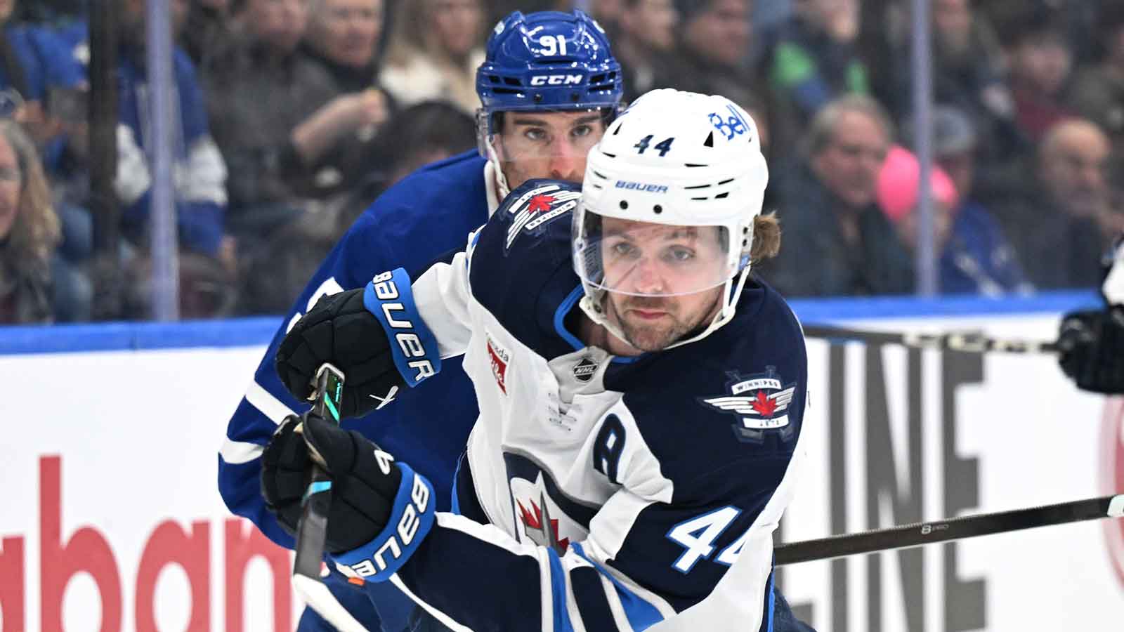 Jets’ Josh Morrissey remaining out of lineup after Olympic injury