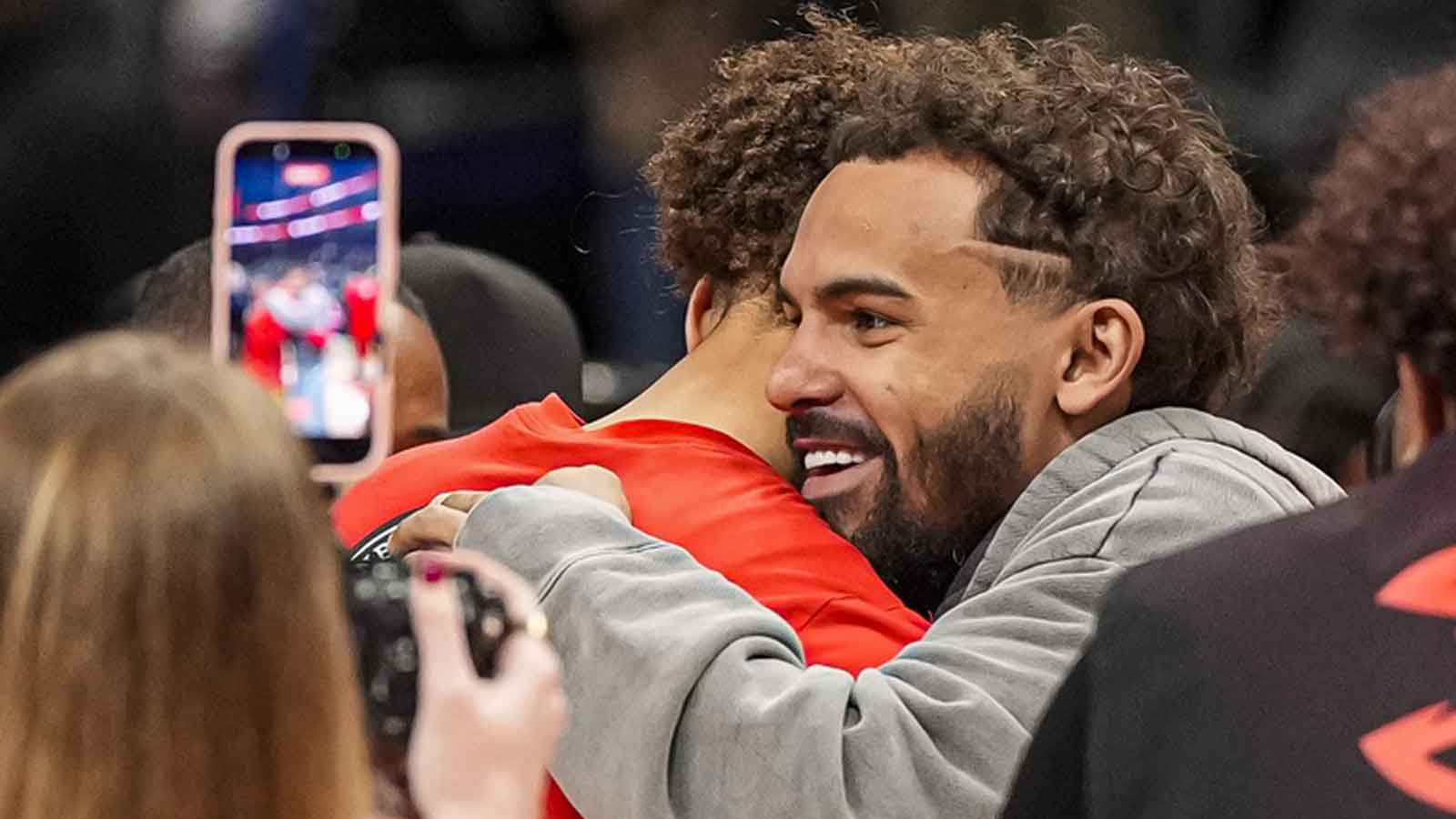 Trae Young gets emotional after tribute video from Hawks