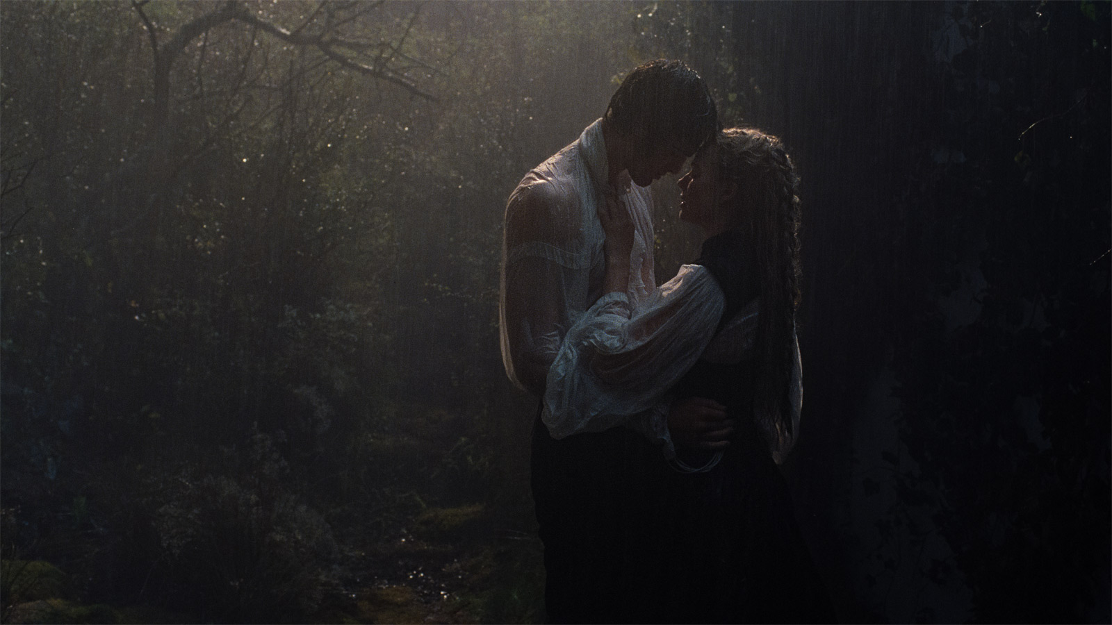 Jacob Elordi and Margot Robbie in Emerald Fennell's movie adaptation of 'Wuthering Heights.'