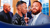 UFC President Dana White with Conor McGregor, Colby Covington at the White House