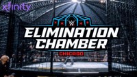 Xfinity and 2026 WWE Elimination Chamber logos.