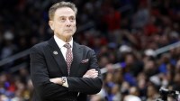 St. John's Red Storm head coach Rick Pitino reacts in the first half during a Sweet Sixteen game of the East Regional of the men's 2026 NCAA Tournament at Capital One Arena.