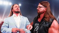 Two pictures of WWE legend AJ Styles