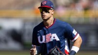 Team USA outfielder Aaron Judge against the San Francisco Giants during a spring training game at Scottsdale Stadium.