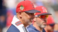 Boston Red Sox manager Alex Cora (13) looks on in the first inning against the Atlanta Braves during spring training at CoolToday Park