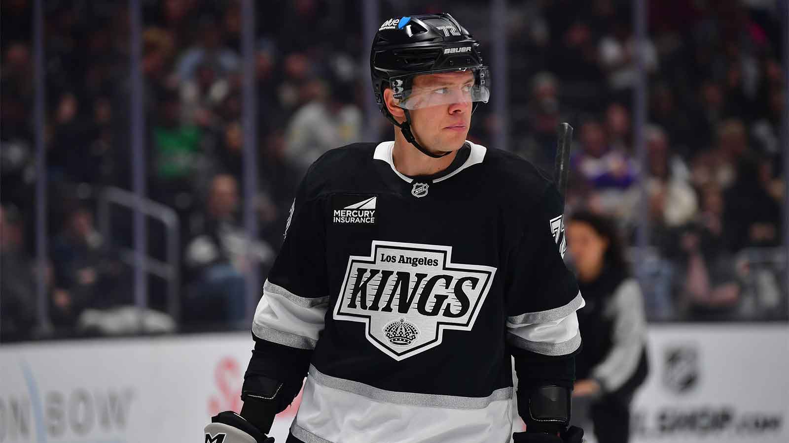 Los Angeles Kings left wing Artemi Panarin (72) during a stoppage in play in the first period at Crypto.com Arena.