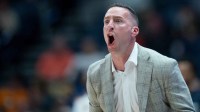Auburn coach Steven Pearl has a dialogue with his player against Tennessee during their Day 2 2026 SEC Men’s Basketball Tournament game at Bridgestone Arena in Nashville, Tenn., Thursday, March 12, 2026.