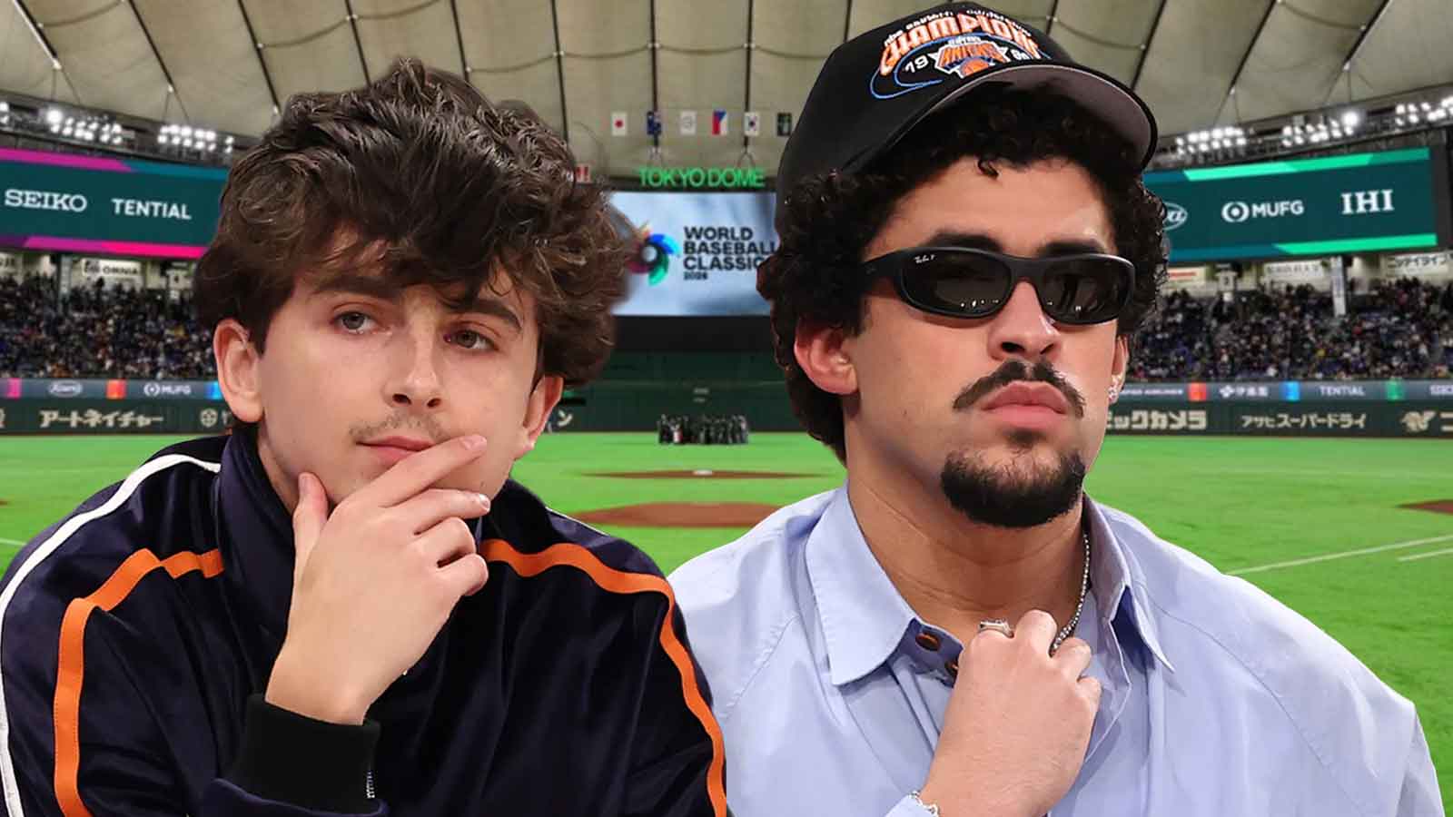 Bad Bunny, Timothée Chalamet spotted enjoying the World Baseball Classic in Tokyo