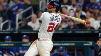 United States first baseman Bryce Harper (24) hits a single against Venezuela in the sixth inning during the 2026 World Baseball Classic Championship game at loanDepot Park.