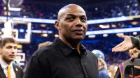 Phoenix Suns former player Charles Barkley in attendance against the Minnesota Timberwolves during an NBA Cup game at Mortgage Matchup Center.