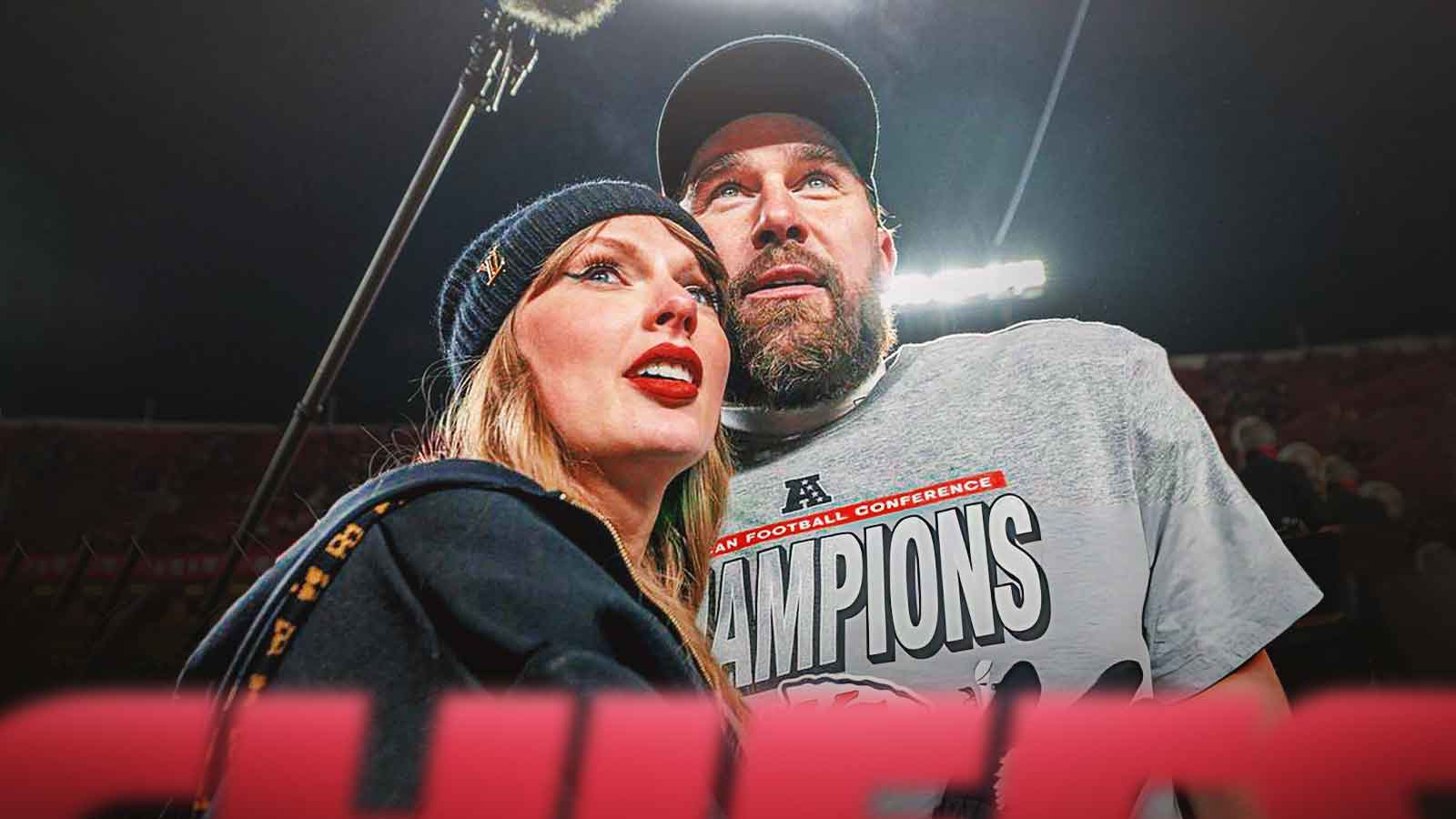 Taylor Swift and Kansas City Chiefs tight end Travis Kelce.