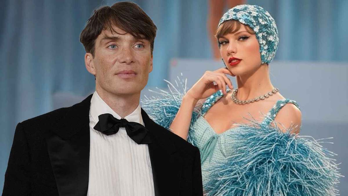 Cillian Murphy and Taylor Swift in the music video for Opalite.
