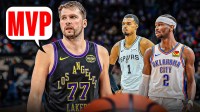 Luka Doncic declaring himself MVP next to Shai Gilgeous-Alexander, Victor Wembanyama