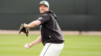 Arizona Diamondbacks pitcher Merrill Kelly (29) during spring training workouts.