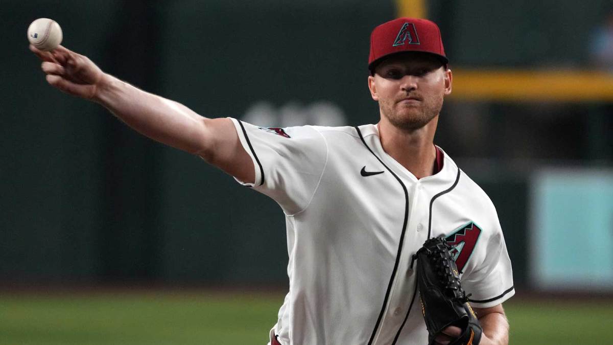 Arizona Diamondbacks pitcher Michael Soroka (34) throws against the Detroit Tigers in the first inning at Chase Field.