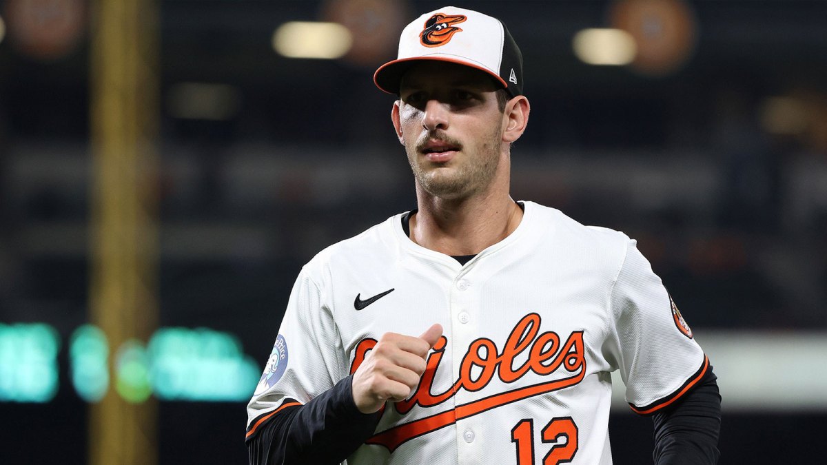 Baltimore Orioles outfielder Dylan Beavers (12) looks on during the third inning against the Tampa Bay Rays at Oriole Park at Camden Yards.