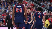 St. John's Red Storm guard Dylan Darling (0) reacts during the second half against the Seton Hall Pirates at Prudential Center.