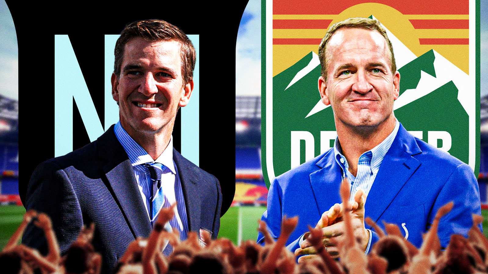 Eli Manning ‘scares’ Peyton Manning before Gotham FC-Denver Summit match