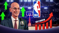 NBA Commissioner Adam Silver with rising numbers