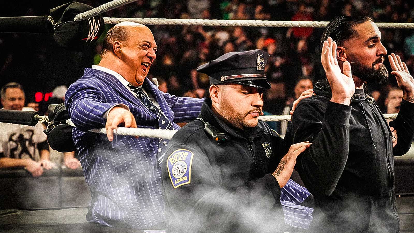 Fans believe Paul Heyman ‘crossed the line’ after Seth Rollins gets arrested on WWE RAW