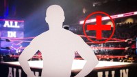 Silhouette of WWE star Santos Escobar, who just suffered a triceps injury.