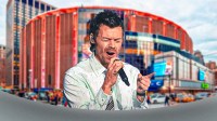 Harry Styles singing in front of Madison Square Garden, where he will perform a 30-show residency during his 2026 Together, Together Tour.