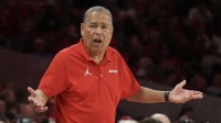 Houston Cougars head coach Kelvin Sampson coaches against the Colorado Buffaloes in the second half at Fertitta Center.