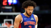Detroit Pistons guard Cade Cunningham (2) looks on during the first half against the Washington Wizards at Capital One Arena