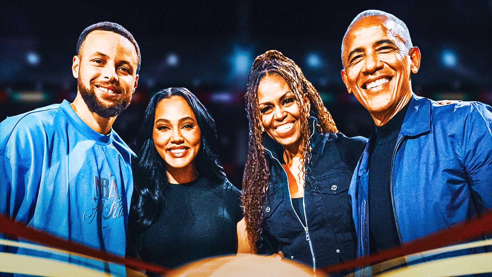 Stephen Curry Ayesha Curry Michelle Obama Barack Obama