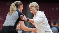 Alabama Crimson Tide head coach Kristy Curry during the 2026 NCAA Women's March Madness Second Round basketball at the KFC Yum Center In Louisville, Kentucky. March 23, 2026.