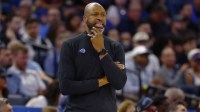 Orlando Magic head coach Jamahl Mosley in the first half against the Sacramento Kings at Kia Center.
