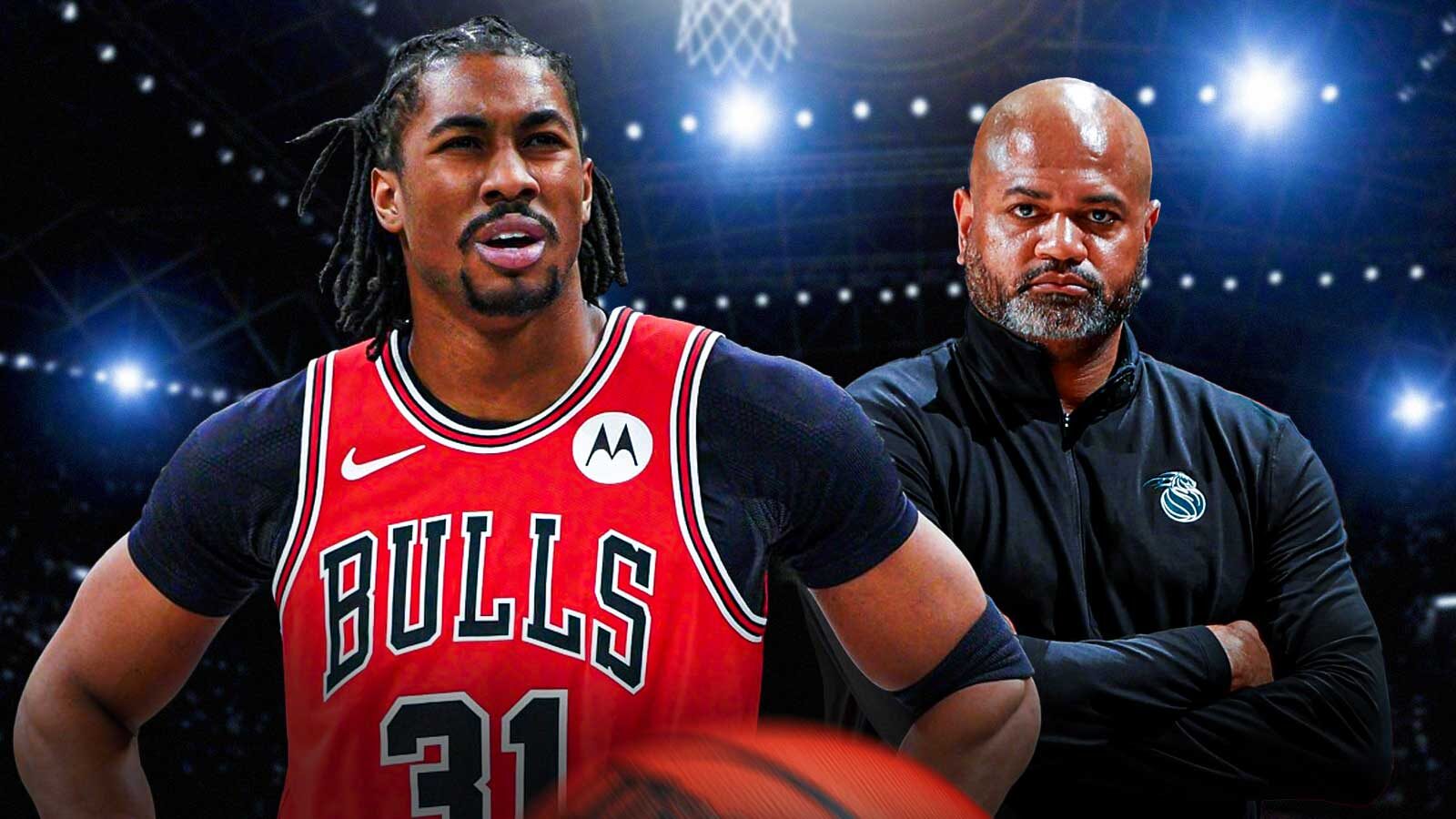 JB Bickerstaff with Jaden Ivey on the basketball court together