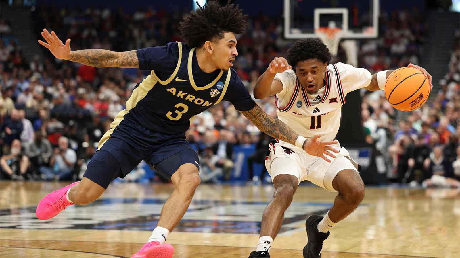 Jaylen Petty explains how Texas Tech defeated Akron in March Madness Tournament